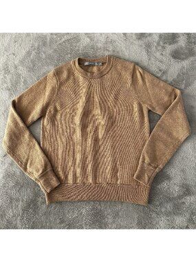 Icebreaker 100% Wool Tan Crew Neck Pullover Sweater Women's SMALL